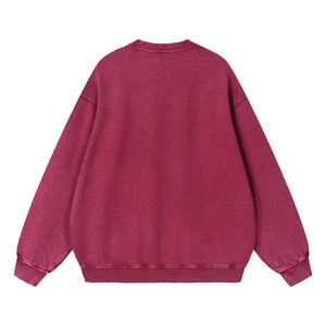 Sudadera Oversize de Cuello Redondo, Color Sólido, Tejida, Unisex, para Otoño, Corte Regular, Manga Larga - Product Image 5