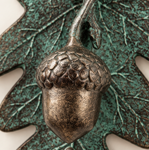 Battant de porte décoratif en forme de chêne et de feuille de chêne, finition verdigris, inspiré de la nature, pour l'entrée - Product Image 5