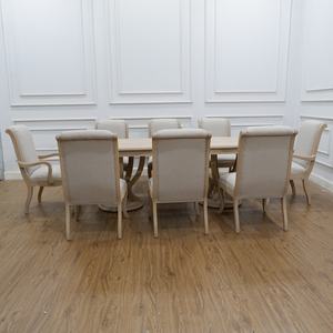ชุดโต๊ะอาหารสไตล์ฝรั่งเศสโบราณ เฟอร์นิเจอร์เก้าอี้ทานข้าว 8 ตัว พร้อมโต๊ะอาหาร - Product Image 2