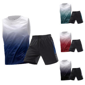 Ensemble de survêtement sportif respirant pour homme en polyester/coton 2 pièces avec poches latérales, séchage rapide et coupe-vent pour la course à pied en automne - Product Image 5