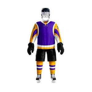 Conjunto de Uniforme de Hockey sobre Hielo para Adultos, Personalizable con Nombre de Equipo, Precio de Fábrica, Servicio OEM, Uniformes al por Mayor - Product Image 5
