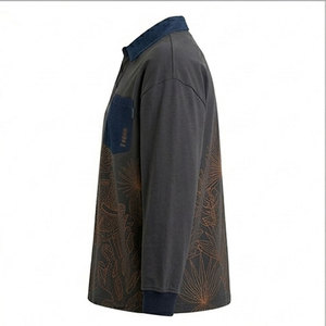 เสื้อรักบี้สำหรับผู้ชาย สวมใส่สบายๆ แบบลำลอง ผลิตจากผ้าระบายอากาศได้ดี ดีไซน์ทันสมัย - Product Image 3