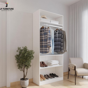 Armoire moderne personnalisée JY en MDF, finition brillante, certifiée E1/E0, imperméable, durable, grand rangement, meubles de chambre à coucher, hôtel - Product Image 5