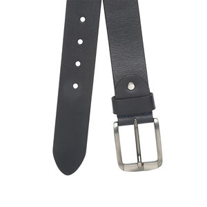 Ceinture de luxe en cuir véritable pour homme, 100 % cuir pur, avec boucle ardillon personnalisée, vente en gros d'usine, fabriquée au Pakistan - Product Image 3