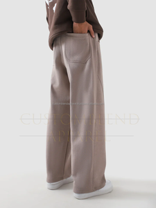 กางเกงวิ่งขายาวตรง2025ผู้ชายและผู้หญิงกางเกงลำลองผ้าโพลีเอสเตอร์/ ผ้าฝ้าย360เป็นมิตรต่อสิ่งแวดล้อมระบบ GSM - Product Image 4