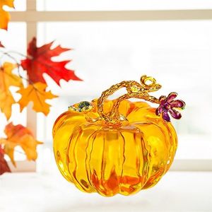 2.5\" Novelty & Creative Glass Pumpkin Figurine Halloween Thanksgiving Collectible Fall Harvest <b>Paperweight</b> Decorations for Home - Product Image 1