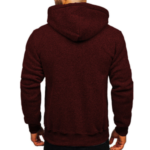 Sudadera con Capucha y Cierre para Hombre, Corte Regular, Informal, de Algodón Tejido, con Bolsillo, para Otoño - Product Image 4