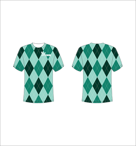 <b>Men</b> s Short Sleeve Argyle Pattern <b>T</b> <b>Shirt</b> <b>Green</b> O Neck Regular Fit Casual Wear Printed Design Wholesale OEM Custom - Product Image 1
