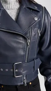 PU Leather Black <b>Short</b> <b>Jacket</b> for Women Autumn <b>Sleeve</b> Outdoor Coat Female Long <b>Sleeve</b> Outdoor <b>Jacket</b> - Product Image 6