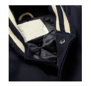 Veste universitaire en laine de qualité supérieure avec bandes aux épaules pour l'hiver, veste en polyester pour homme grande taille avec doublure en satin, pour jeunes - Product Image 5