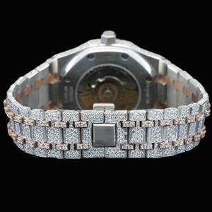 La Mejor Joyería Personalizada para Hombre, Completamente Adornada con Diamantes de Moissanita, Estilo HipHop, Movimiento de Cuarzo, Mecánica - Product Image 4