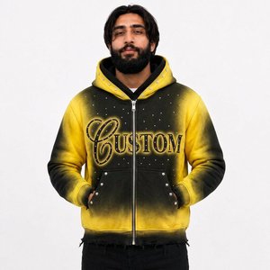 Sweat à capuche personnalisé pour homme, intérieur brossé en polaire, coupe oversize, style streetwear, pour marques de vêtements américaines - Product Image 6