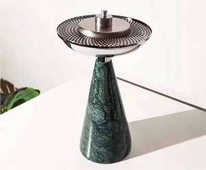 Middle East Style Stainless Steel Bakhoor Burner <b>Cone</b> Shaped Base Perforated Lid Charcoal Aromatic Fragrance Censer - Product Image 2