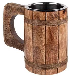 Tazas de madera artesanales hechas a mano con madera natural y acabado rústico para café, té, decoración de cocina, regalo para amantes. - Product Image 6