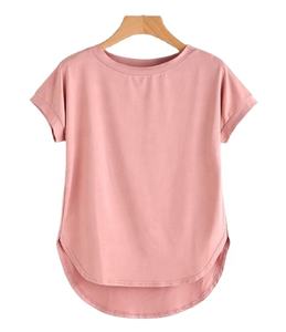 Camisetas lisas Camiseta de color sólido y otra camiseta en blanco de Bangladesh Nuevo diseño Camiseta de mujer de exportación de alta calidad Eu Usa - Product Image 1