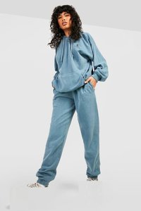 Conjunto de Sudadera con Capucha y Pantalones de Felpa de Algodón Oversize Casual para Mujer, Ajuste Holgado, Manga Larga, Color Sólido, Ropa de Invierno - Product Image 3
