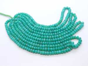 Cuentas de Calcedonia Verde Natural en Forma de Rondelle Lisa de 7-7.5 MM, Cuentas de Piedra Preciosa de Crisoprasa, Rondelle de Calcedonia Verde - Product Image 5