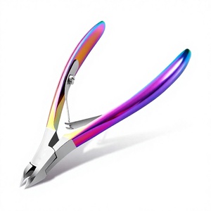 Rainbow Color Stainless Steel Nail Clipper Nipper Customized Logo Print Wholesale Rate Newest Cuticle Toenail Fingernail Beauty - Product Image 1