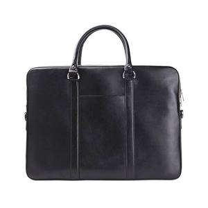 Bolsa para Portátil de Poliéster Elegante y Moderna para Hombre, de la Mejor Calidad, con Logotipo Personalizado, Cierre de Cremallera Impermeable de Cuero Genuino, para Viajes y Actividades al Aire Libre - Product Image 1
