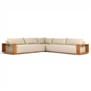 Minimalist Garden Lounge Sofa Set Powder Coated Metal Frame <b>Thick</b> <b>Foam</b> Cushions Weatherproof Outdoor - Product Image 1