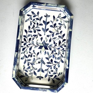 Bandeja de servir con incrustaciones de hueso para mesa de comedor, decoración del hogar, bandeja decorativa hecha a mano para mesa de café, proveedor mayorista - Product Image 6