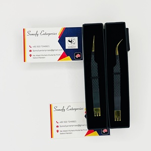 Nouvel Arrivage – Pince à Épiler pour Extensions de Cils en Acier Inoxydable Noir Mat de Qualité Supérieure, Faite à la Main, Durable, pour Femmes - Product Image 2