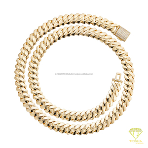 Chaîne cubaine en argent sterling 925 avec diamants Moissanite Iced Out, collier de luxe pour homme, bijoux de mode Hip Hop - Product Image 5