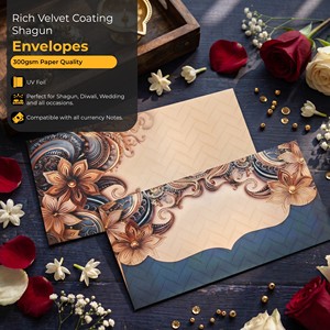 Sobres de Lujo para Dinero de Boda, Shagun Hongbao Lai Si, Paquete de Regalo Rojo con Impresión Premium en Lámina para Regalos en Efectivo, Bodas, India - Product Image 5