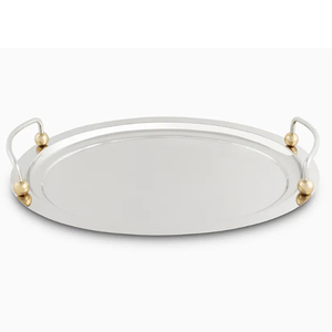 Plateau de service en acier inoxydable, forme personnalisée, avec poignée latérale, durable, pour cuisine, maison, fête, plateau décoratif - Product Image 1