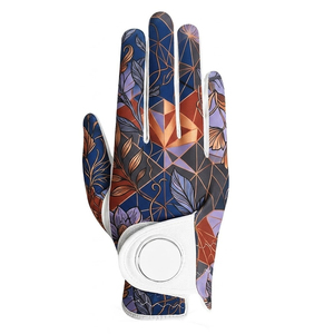Gant de golf en peau de mouton, imprimé par sublimation, respirant, antidérapant, fermeture auto-agrippante, main droite, pour femmes, sports de plein air - Product Image 2