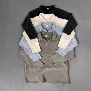 Sweat-shirt de rugby unisexe surdimensionné à manches longues pour hommes, style polo, uni, personnalisable, fabriqué par le fabricant - Product Image 6