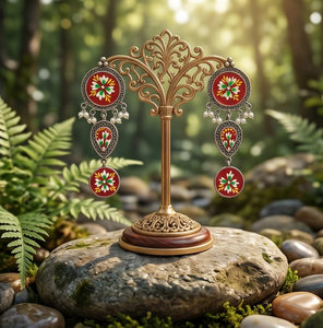 Lustres DIVYORO RED MEENAKARI - Product Image 4