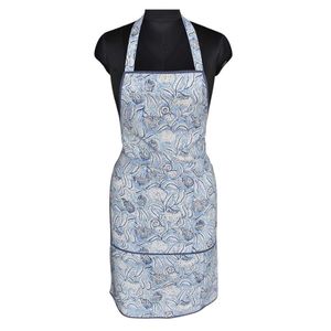 Tablier de cuisine à prix imbattable avec motif floral bleu Meadow Song, lavable en machine, usage quotidien, style classique, 1 à 4 poches - Product Image 3