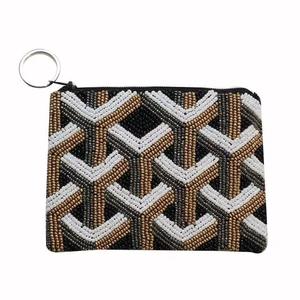 กระเป๋าใส่เหรียญงานฝีมือสไตล์ชาติพันธุ์ ปักลูกปัดเม็ดเล็ก กระเป๋าสตางค์ใบเล็กแบบมีซิป กระเป๋าใส่เหรียญและเหรียญแบบชนเผ่า - Product Image 2