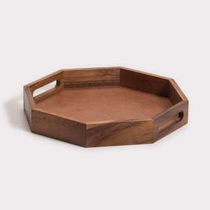Rectangular Wooden Serving <b>Tray</b> With Carved Rope Edge Minimalist Design For Table Use Durable <b>Storage</b> <b>Tray</b> Elegant Wooden <b>Tray</b> - Product Image 5