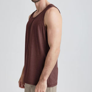 Débardeur sans manches pour homme, coupe musclée, pour entraînement, gym, fitness, séchage rapide, 100% polyester, col rond, logo personnalisé, streetwear - Product Image 4