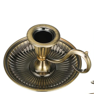 Metal Vintage Retro <b>Candlestick</b> <b>Holder</b> Vintage Metal Taper Candle <b>Holder</b> with Handle for Table Decoration at Festivals Weddings - Product Image 1