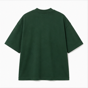 T-shirt Homme Surdimensionné à Manches Courtes en Tissu Structuré Vert Forêt Lourd Personnalisé MTS-OVR-0016 - Product Image 2