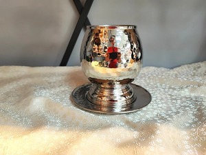 Gobelet élégant en cuivre martelé, en verre et cuivre pur, idéal pour l'eau, le service des invités et la consommation à la maison. - Product Image 3