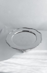 Wedding <b>Cake</b> <b>Stand</b> Brass Display Cheesecake Holder Silver - Product Image 4