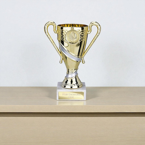 Gold Silver Bronze Plated Portable Modern Awards <b>Trophy</b> <b>Engraved</b> Customised Print Sports Cup Prize for Games and Competitions - Product Image 3
