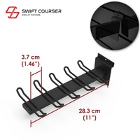 Étui pour batte de baseball Swift Brands argent/noir pour revêtement en poudre, pour affichage mural en magasin, options personnalisables