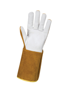 HOLY SIGNS INTERNATIONAL HSI-1450 Leather Welding <b>Gloves</b> Straight Thumb Molten Metal Splash Test <b>Type</b> a Fleece Lined - Product Image 4