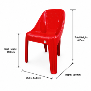 CHARLIE BOX CHEX Modern <b>Stackable</b> Plastic Living Room <b>Chair</b> <b>Stackable</b> & Waterproof Dining & <b>Outdoor</b> Use Made in Gujarat - Product Image 3