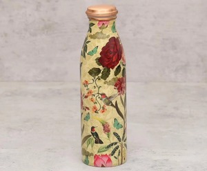 Artisan Made Vintage Copper Water Bottle Hand Crafted High Gloss Finish Leak Proof Eco-Friendly Portable <b>Large</b> Capacity - Product Image 1