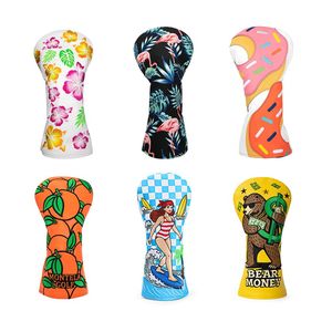 Housse de tête de club de golf en cuir PU et bois brodée sur mesure, étanche et durable, la plus vendue, en promotion - Product Image 1