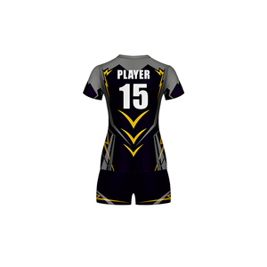 Ensemble short et maillot de volley sublimé pour homme Storm Volley, col personnalisable, taille élastique, évacuation de l'humidité, 100 % polyester - Product Image 3
