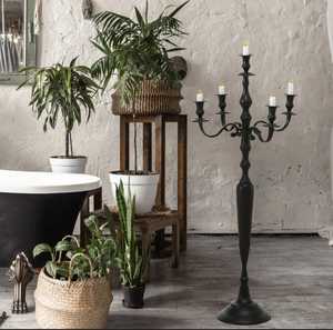 Shelf Styling <b>Black</b> Five Arm <b>Candelabra</b> Candle Holder Durable Home Decoration Stand - Product Image 6