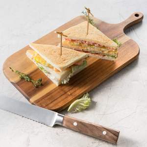 Planche à découper en bois moderne, rectangulaire, taille moyenne, accessoires de cuisine, passe au lave-vaisselle, réutilisable, durable, pour la maison et l'hôtel - Product Image 3