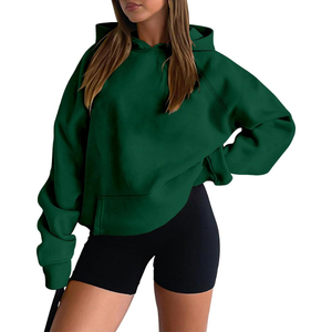 Sudadera con Capucha para Mujer de Alta Calidad, Hecha a Medida, de Corte Holgado, Color Sólido, con Bordado Personalizado en la Parte Delantera e Impresión de Logotipo Personalizado - Product Image 6